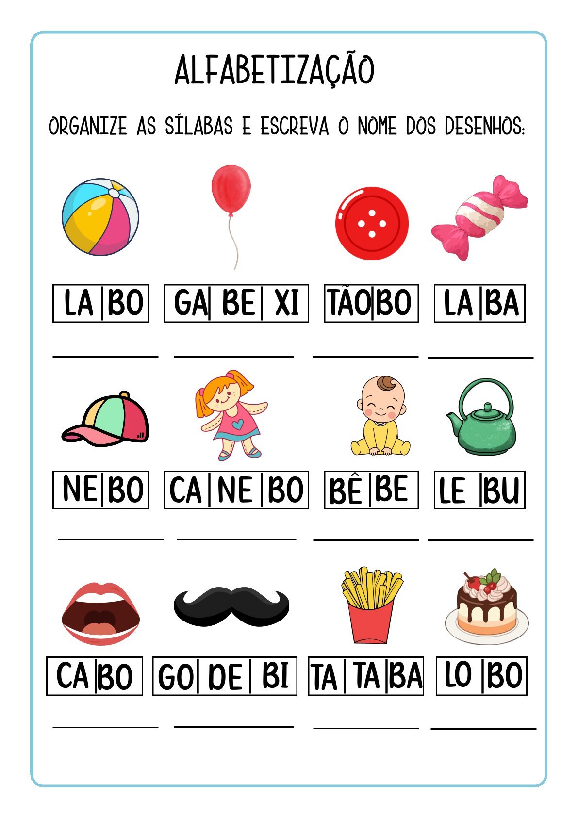 Organize as Sílabas