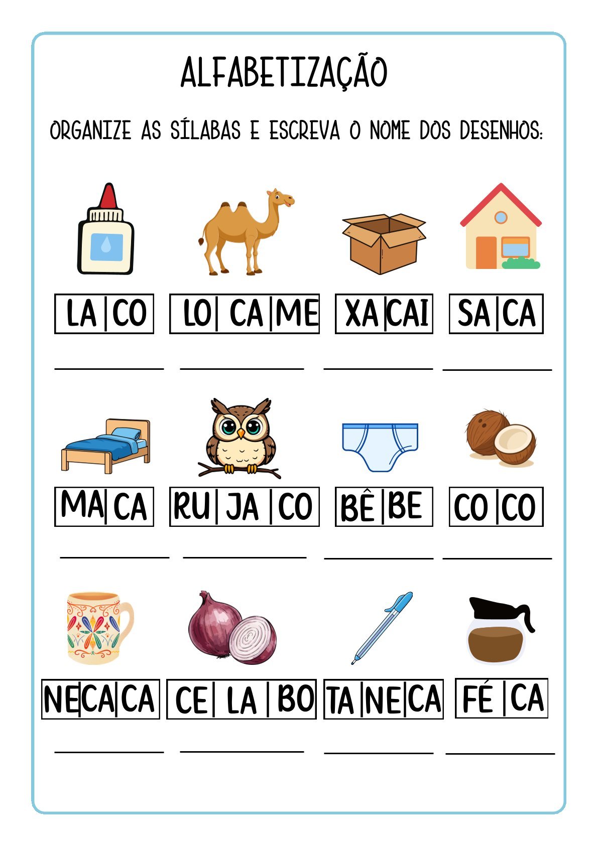 Nomeando os Desenhos